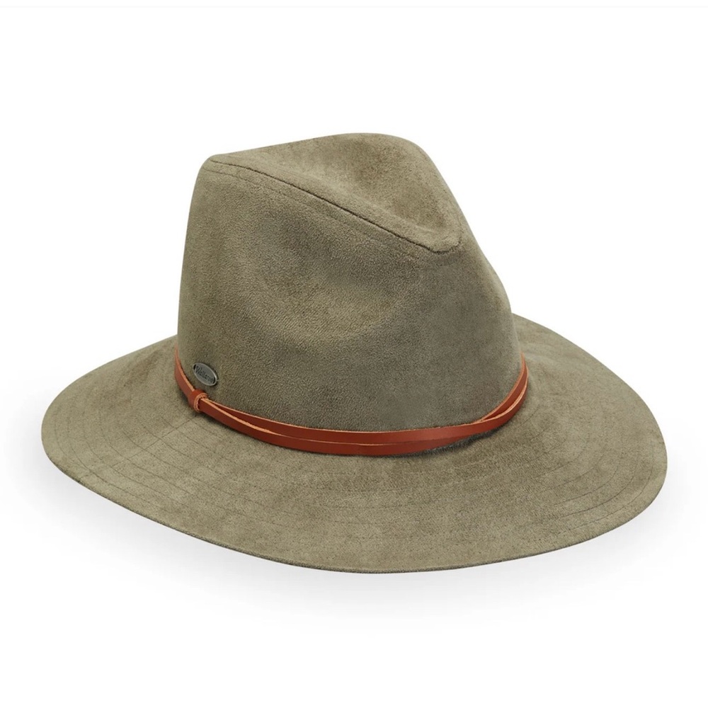 Wallaroo Hat Co. Sage Green UPF 50+ Adjustable Faux Suede Telluride Fedora